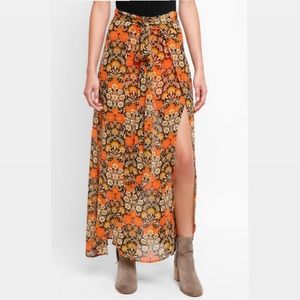 South Moon Under Abbeline floral wrap skirt